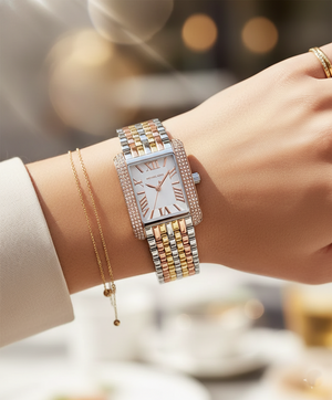 Michael Kors Emery Three-Tone MK4744 Women’s Silver, Gold & Rose Gold Stainless Steel Watch - Luxury Hub Store