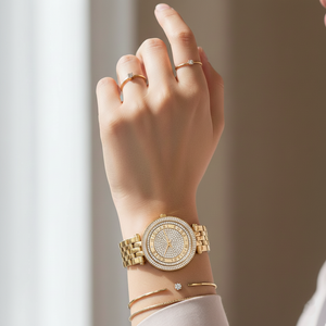Michael Kors MK3445 Darci Mini Women’s Gold Crystal Dial Watch - Luxury Hub Store