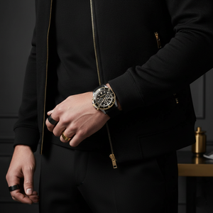 Michael Kors MK8366 Men’s Black Dial Black Silicone Strap Everest Chronograph Watch - Luxury Hub Store