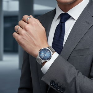 Emporio Armani AR2472 Men’s Blue Dial Stainless Steel Renato Watch - Luxury Hub Store