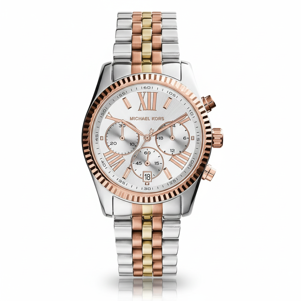 Michael Kors MK5735 Lexington Women’s Tri-Tone Chronograph Watch - Luxury Hub Store