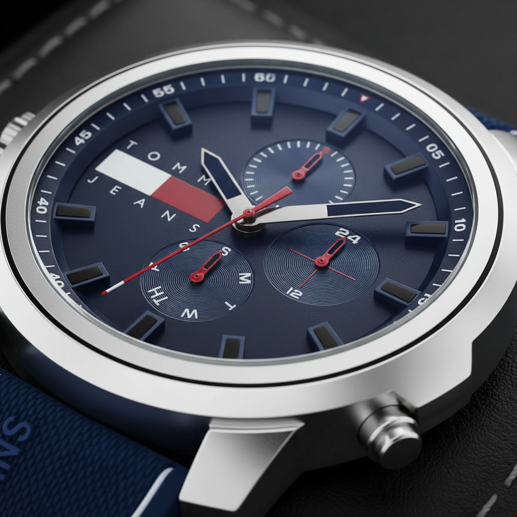 Tommy Jeans Sport Men's Watch – Blue Dial – Blue Silicone Strap (1710582)