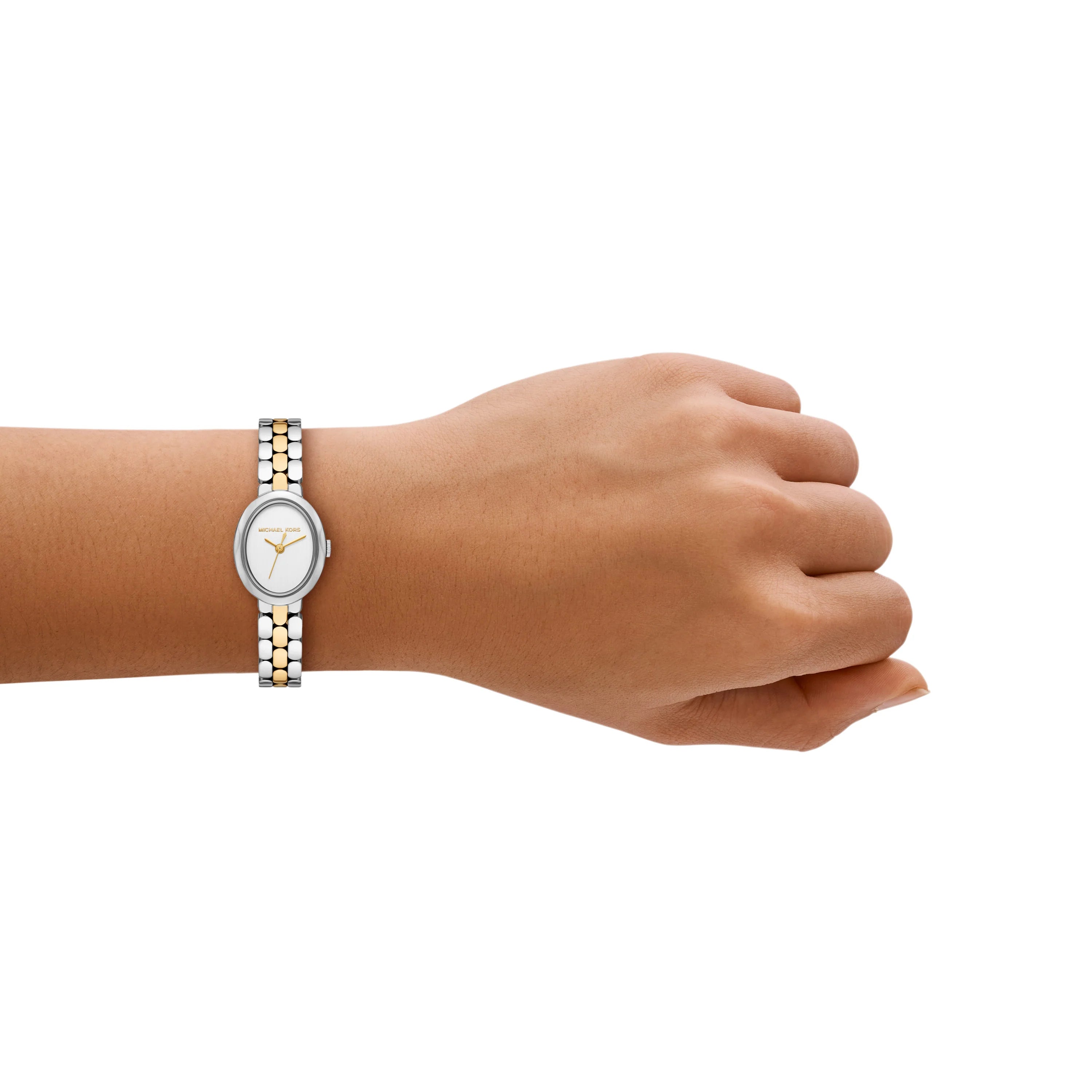 Michael Kors Petite Maude MK4956 Oval Two Tone Stainless Steel Women Watch