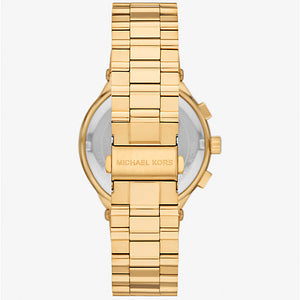 Michael Kors MK9220 Men’s Black Dial Gold Stainless Steel Billie Chronograph Watch - Luxury Hub Store