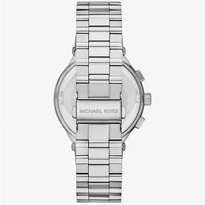 Michael Kors MK9222 Men’s Blue Dial Silver Stainless Steel Billie Chronograph Watch - Luxury Hub Store