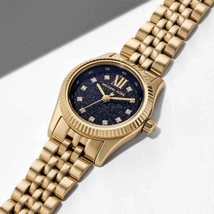 Michael Kors Lexington MK4802 Women’s Gold Blue Speckled Dial Watch - Luxury Hub Store