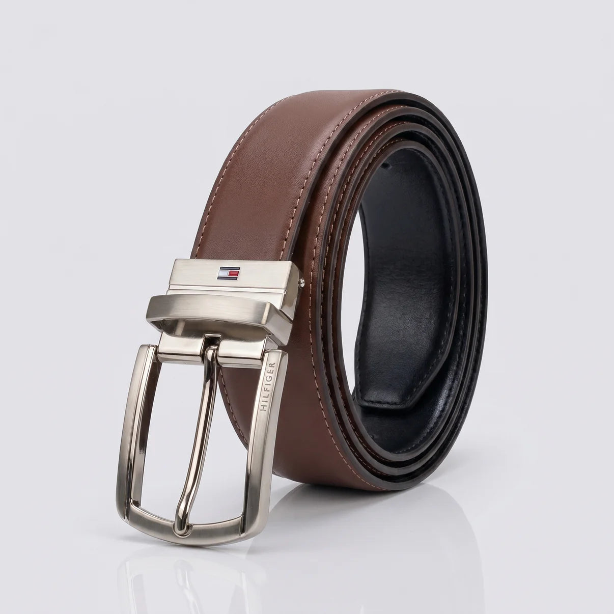 Tommy Hilfiger Gift Set | Stripe Wallet & Reversible Pin Buckle Belt
