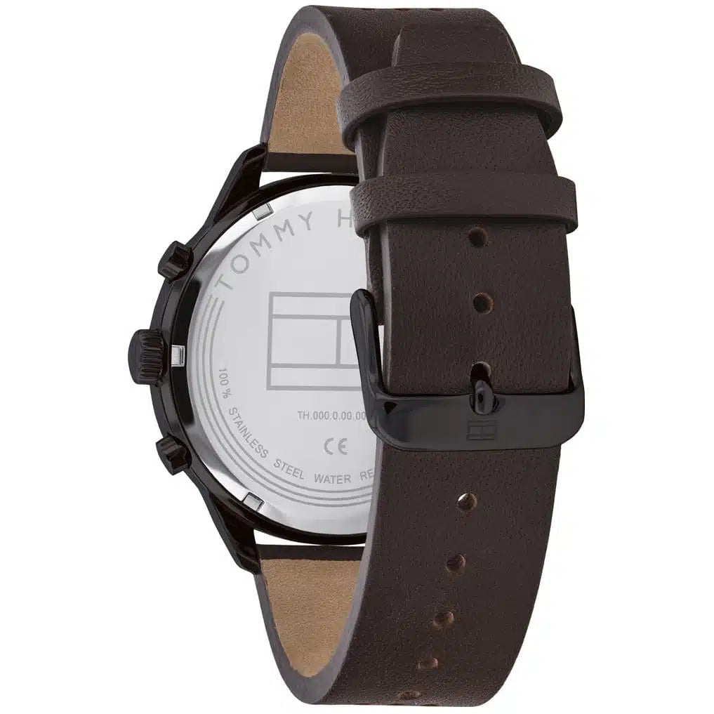 Profile view of Tommy Hilfiger Chase showing slim thickness and perforated leather strap