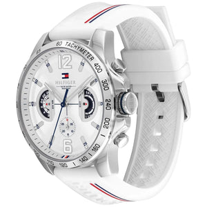 Tommy Hilfiger Men's Sport Multi-Function Watch – Model 1710676– White Silicone Strap - Luxury Hub Store
