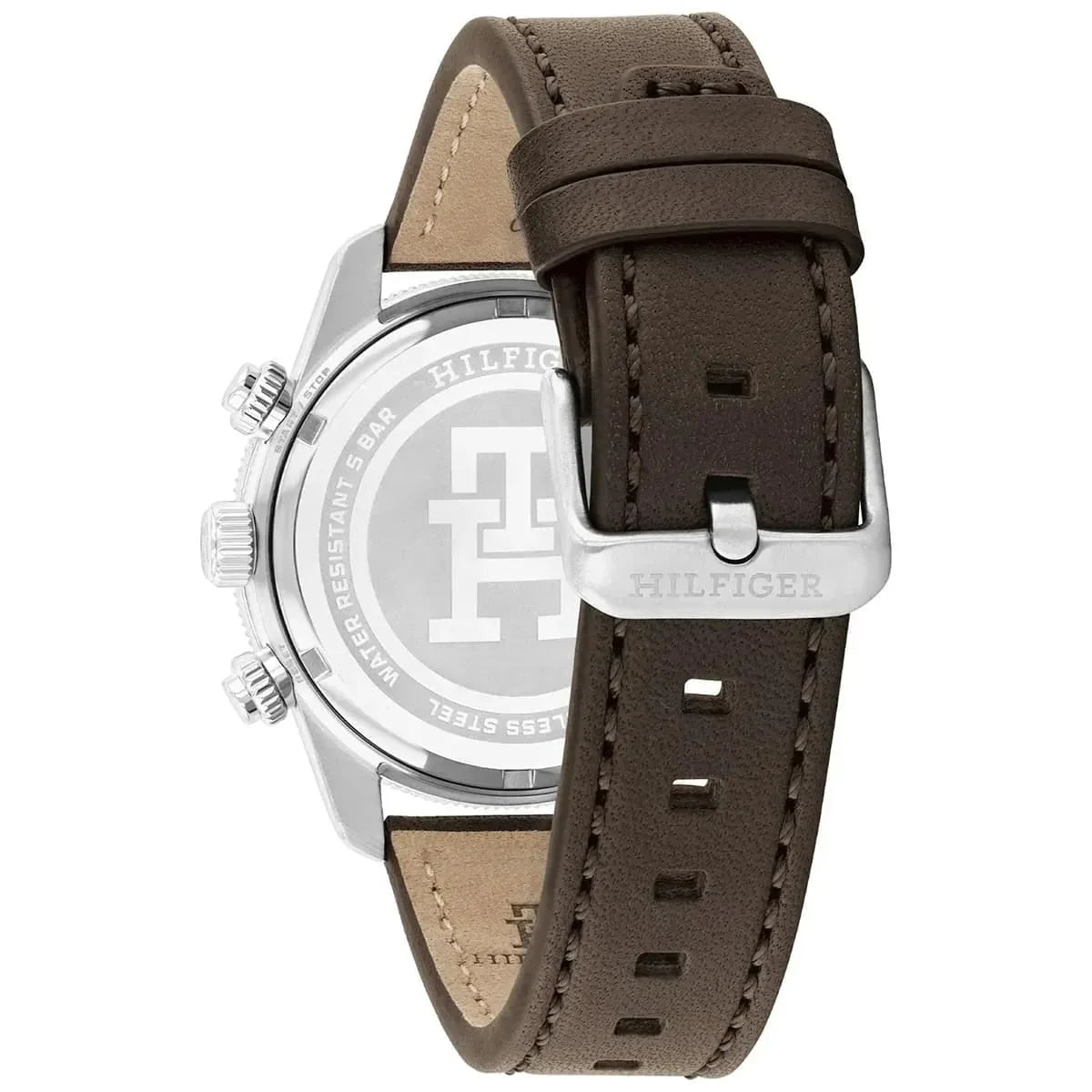 Tommy Hilfiger 1792163 Men’s Chronograph Watch – Blue Dial & Brown Leather Strap - Luxury Hub Store
