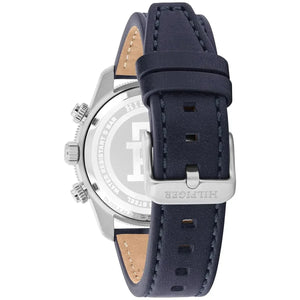 Tommy Hilfiger 1792187 Men’s Chronograph Watch – Blue Dial & Navy Leather Strap - Luxury Hub Store