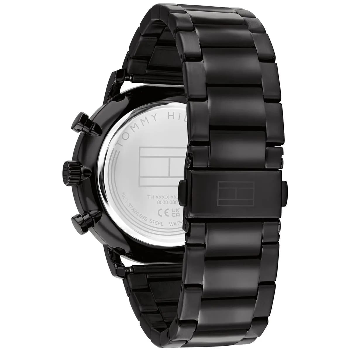 Tommy Hilfiger 1710706 Men’s Multi-Function Watch – Black & Gold Dial with Black Stainless-Steel Bracelet