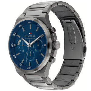 Tommy Hilfiger 1792089 Men’s Multi-Function Watch – Blue Dial & Silver Stainless-Steel Bracelet - Luxury Hub Store