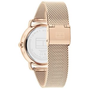 Tommy Hilfiger 1782664 Men’s Multi-Function Watch – Rose Gold Mesh Bracelet & Blue-Grey Dial - Luxury Hub Store
