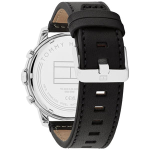 Tommy Hilfiger 1792151 Men’s Multi-Function Watch – Green Dial & Black Leather Strap - Luxury Hub Store