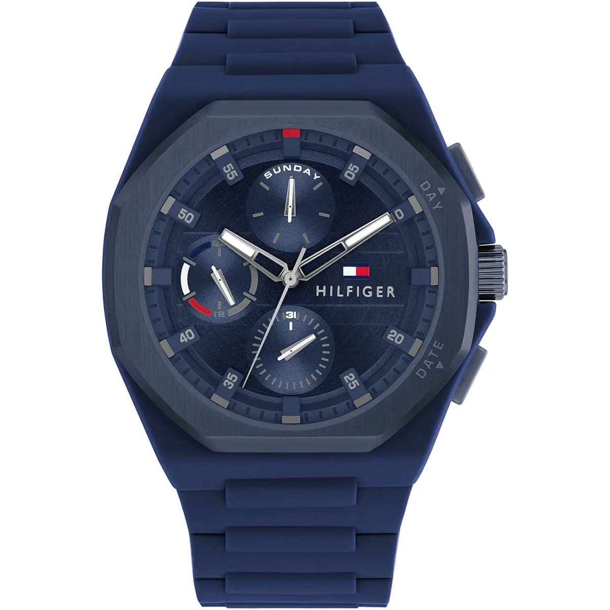 Tommy Hilfiger 1792122 Men’s Multi-Function Watch – Blue Dial & Blue Silicone Strap (NEO Edition) - Luxury Hub Store