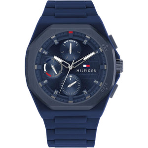 Tommy Hilfiger 1792122 Men’s Multi-Function Watch – Blue Dial & Blue Silicone Strap (NEO Edition) - Luxury Hub Store