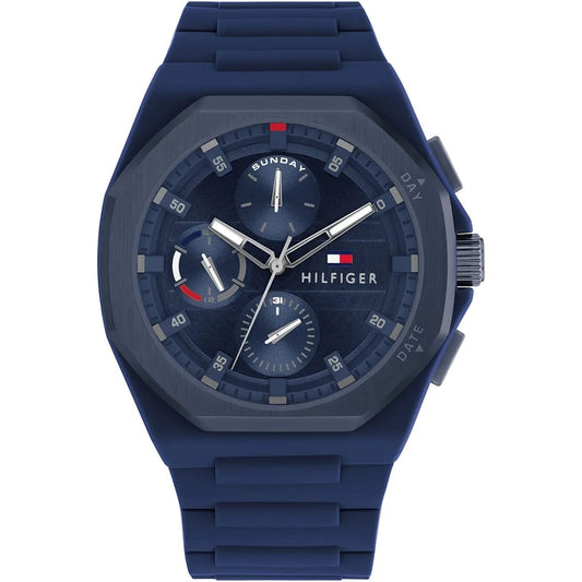 Tommy Hilfiger 1792122 Men’s Multi-Function Watch – Blue Dial & Blue Silicone Strap (NEO Edition)