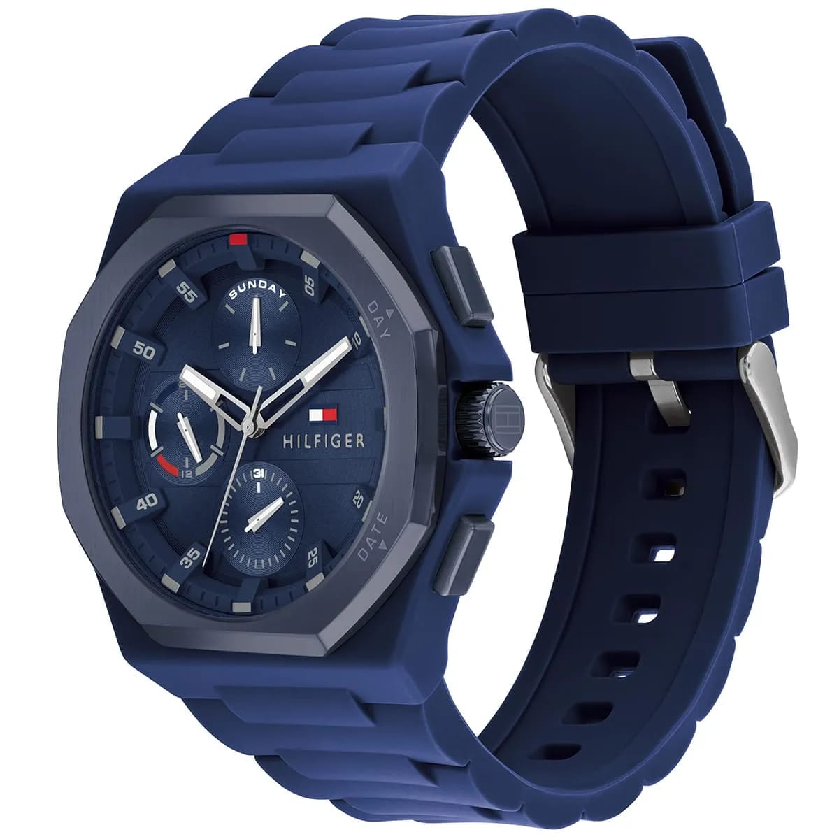 Tommy Hilfiger 1792122 Men’s Multi-Function Watch – Blue Dial & Blue Silicone Strap (NEO Edition) - Luxury Hub Store