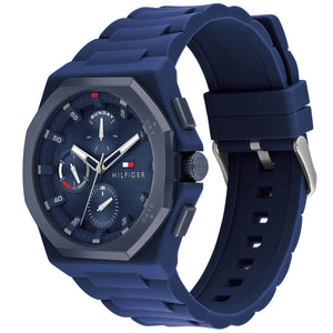 Tommy Hilfiger 1792122 Men’s Multi-Function Watch – Blue Dial & Blue Silicone Strap (NEO Edition) - Luxury Hub Store