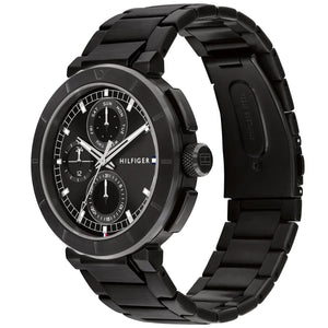 Tommy Hilfiger 1792119Men’s Multi-Function Watch – Black Dial & Black Stainless-Steel Bracelet - Luxury Hub Store