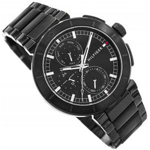 Tommy Hilfiger 1792119Men’s Multi-Function Watch – Black Dial & Black Stainless-Steel Bracelet - Luxury Hub Store
