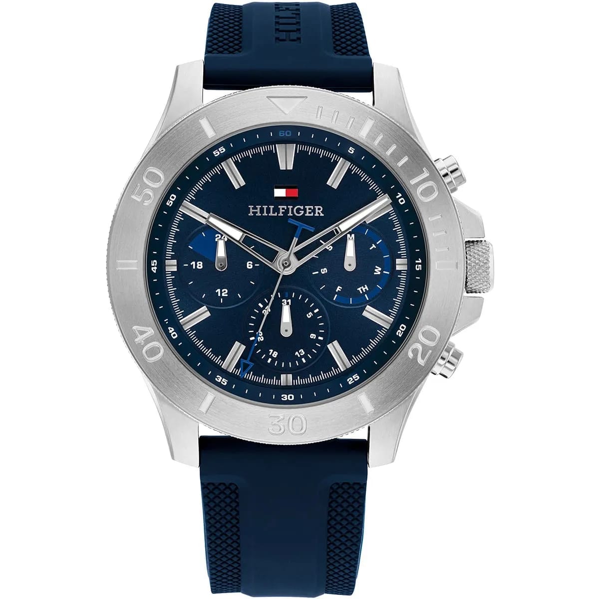 Tommy Hilfiger 1792112 Men’s Multi-Function Watch – Blue Dial & Blue Silicone Strap