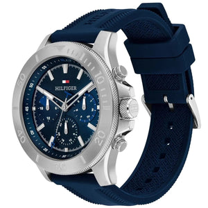 Tommy Hilfiger 1792112 Men’s Multi-Function Watch – Blue Dial & Blue Silicone Strap - Luxury Hub Store