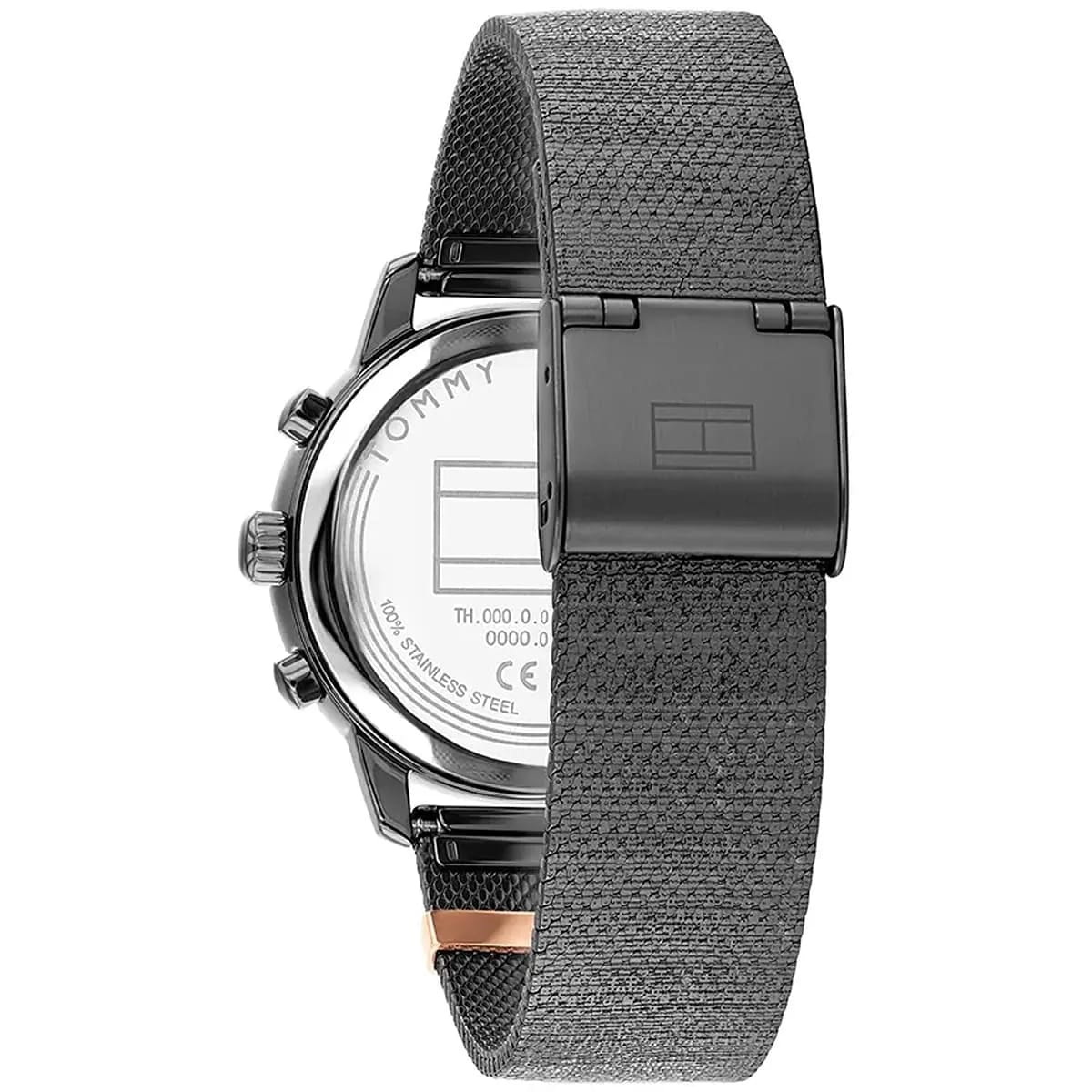 Tommy Hilfiger 1782810 Men’s Multi-Function Watch – Black Dial & Black Mesh Stainless-Steel Strap