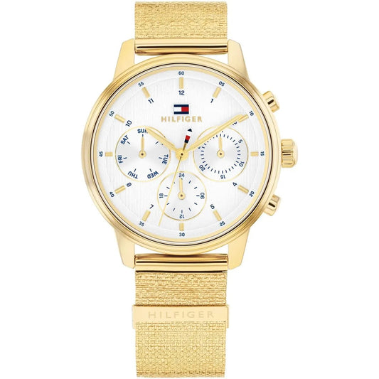 Tommy Hilfiger Men's Multi-Function Watch – Model 1782302 – Gold Mesh Strap