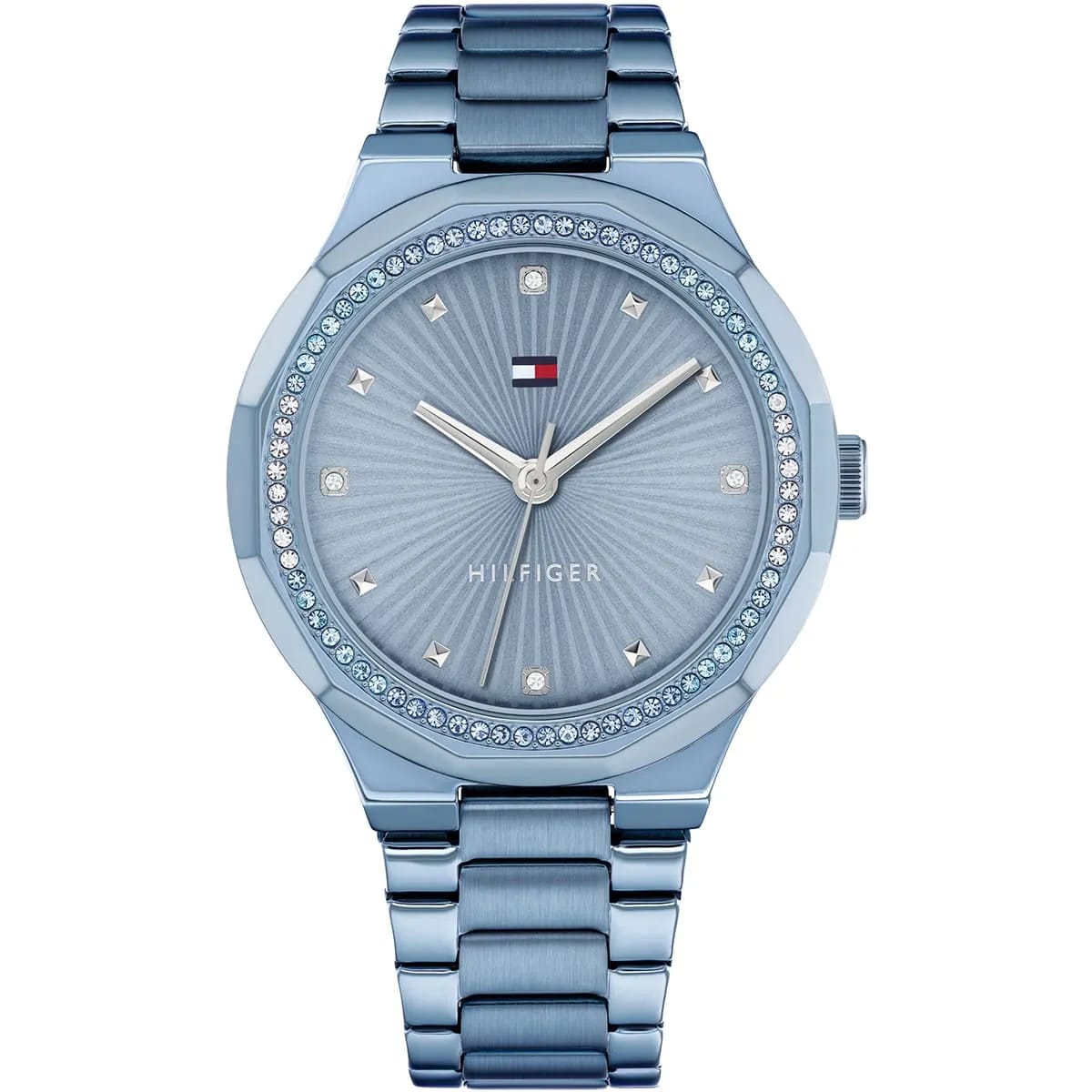 Tommy Hilfiger Ladies Watch – Model 1782724 – Blue Crystal Bezel - Luxury Hub Store
