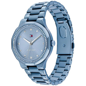 Tommy Hilfiger Ladies Watch – Model 1782724 – Blue Crystal Bezel - Luxury Hub Store
