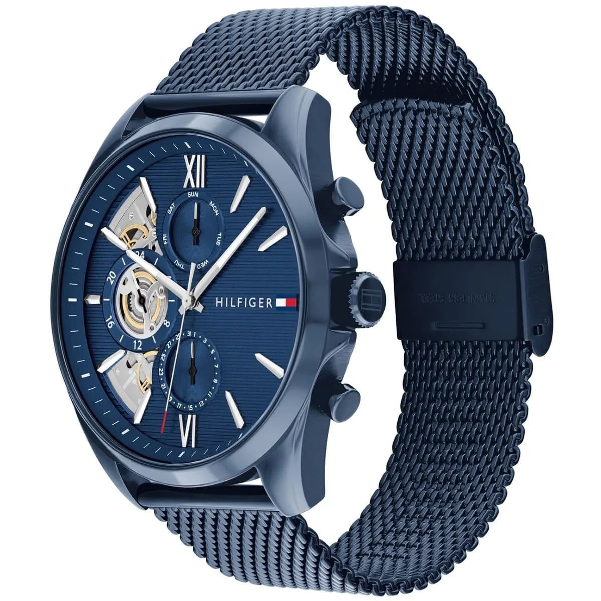 Tommy Hilfiger1710648  Shawn | 46mm Multi-Function Watch - Blue Silicone