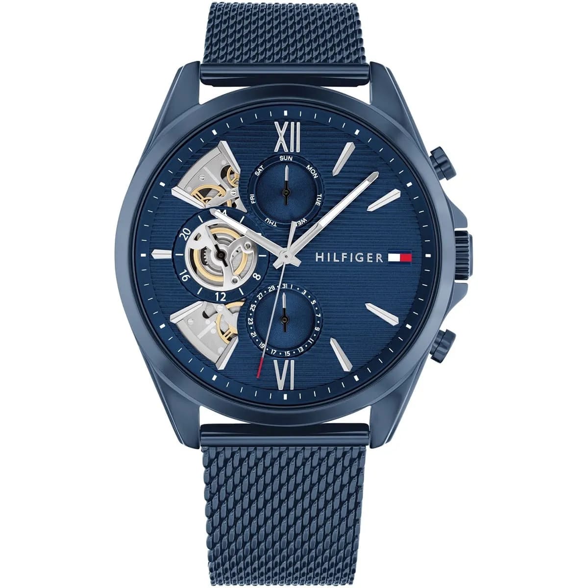 Tommy Hilfiger1710648  Shawn | 46mm Multi-Function Watch - Blue Silicone