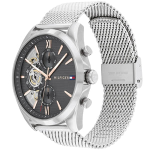 Tommy Hilfiger Cooper | 1710646 | Multi-Function Skeleton Watch - 44mm Silver - Luxury Hub Store