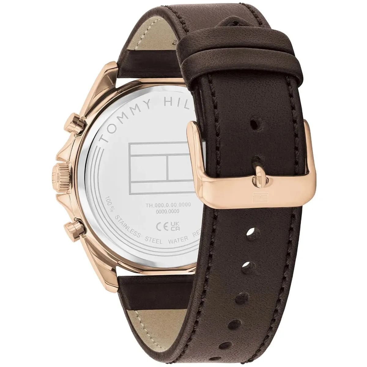 Tommy Hilfiger Men’s Baker Watch – Model 1710645 – Blue Dial & Brown Leather Strap - Luxury Hub Store