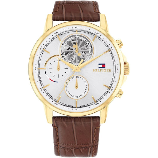 Tommy Hilfiger Men's Multi-Function Watch – Model 1710631 – Brown Leather Strap