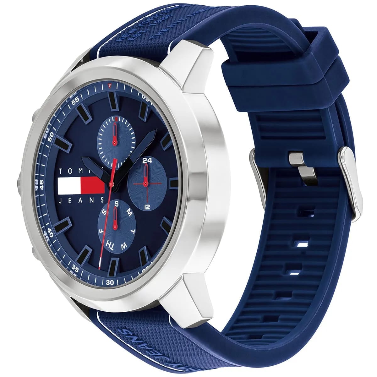 Tommy Jeans Sport Men's Watch – Blue Dial – Blue Silicone Strap (1710582) - Luxury Hub Store