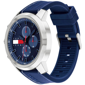 Tommy Jeans Sport Men's Watch – Blue Dial – Blue Silicone Strap (1710582) - Luxury Hub Store