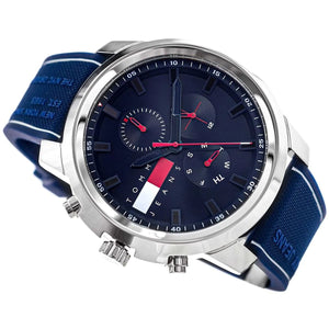 Tommy Jeans Sport Men's Watch – Blue Dial – Blue Silicone Strap (1710582) - Luxury Hub Store