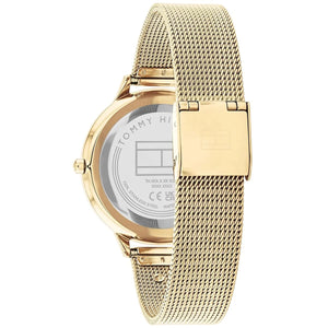 Tommy Hilfiger Women’s Gold Monogram Mesh Watch – Model 1782588 - Luxury Hub Store