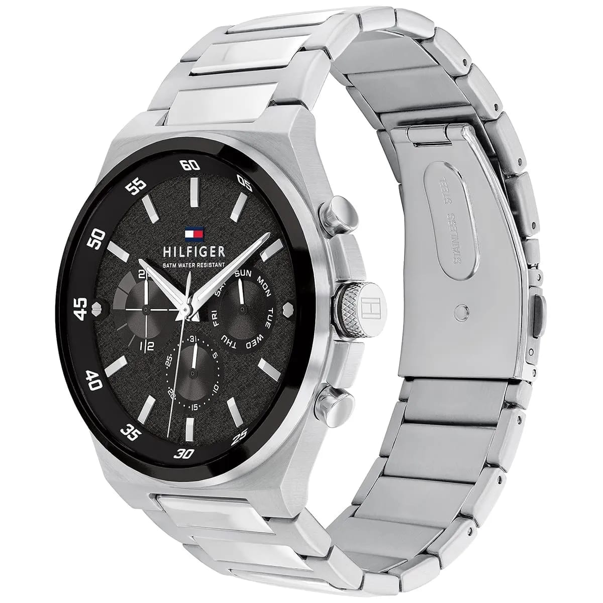 Tommy Hilfiger Men’s Watch – Black Dial – Stainless-Steel Bracelet (1792087) - Luxury Hub Store