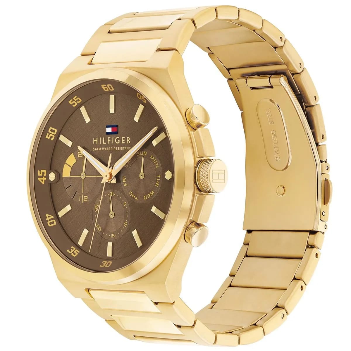 Tommy Hilfiger Men’s Watch – Gold Dial – Gold Stainless-Steel Bracelet (1792090) - Luxury Hub Store