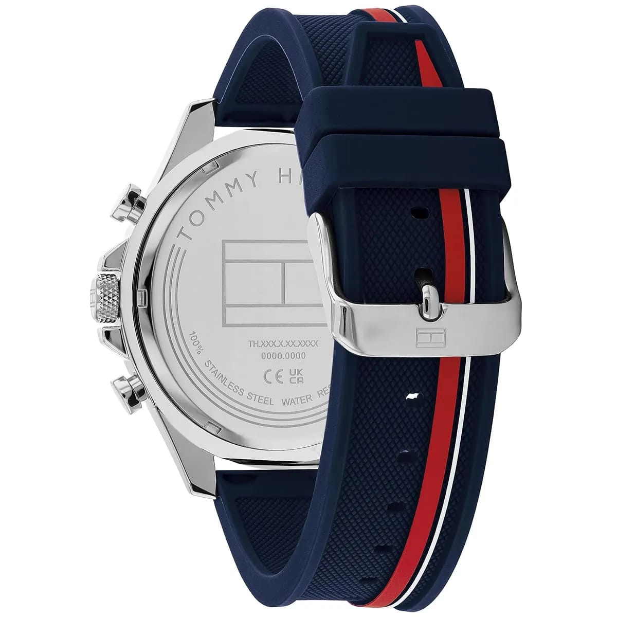Tommy Hilfiger 1792083 Men's Multi-Function Watch – Blue Dial, Blue Silicone Strap, Stainless-Steel Case