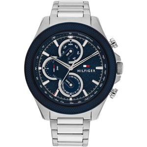 Tommy Hilfiger Men's Multi-Function Watch – Model 1792080 – Blue Stainless Steel Strap - Luxury Hub Store