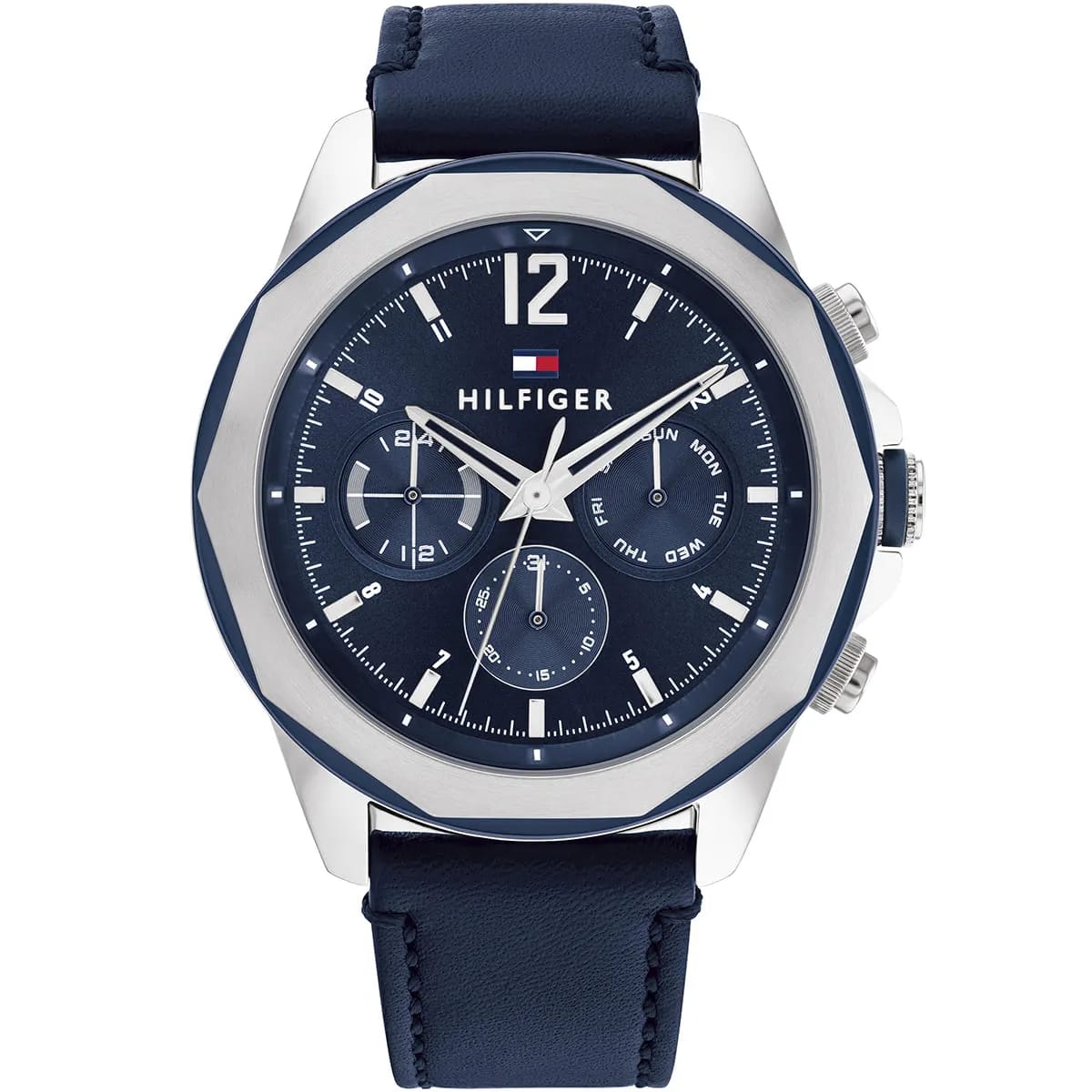 Tommy Hilfiger Men's Multi-Function Watch – Model 1792063 – Blue Leather Strap - Luxury Hub Store