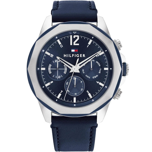 Tommy Hilfiger Men's Multi-Function Watch – Model 1792063 – Blue Leather Strap
