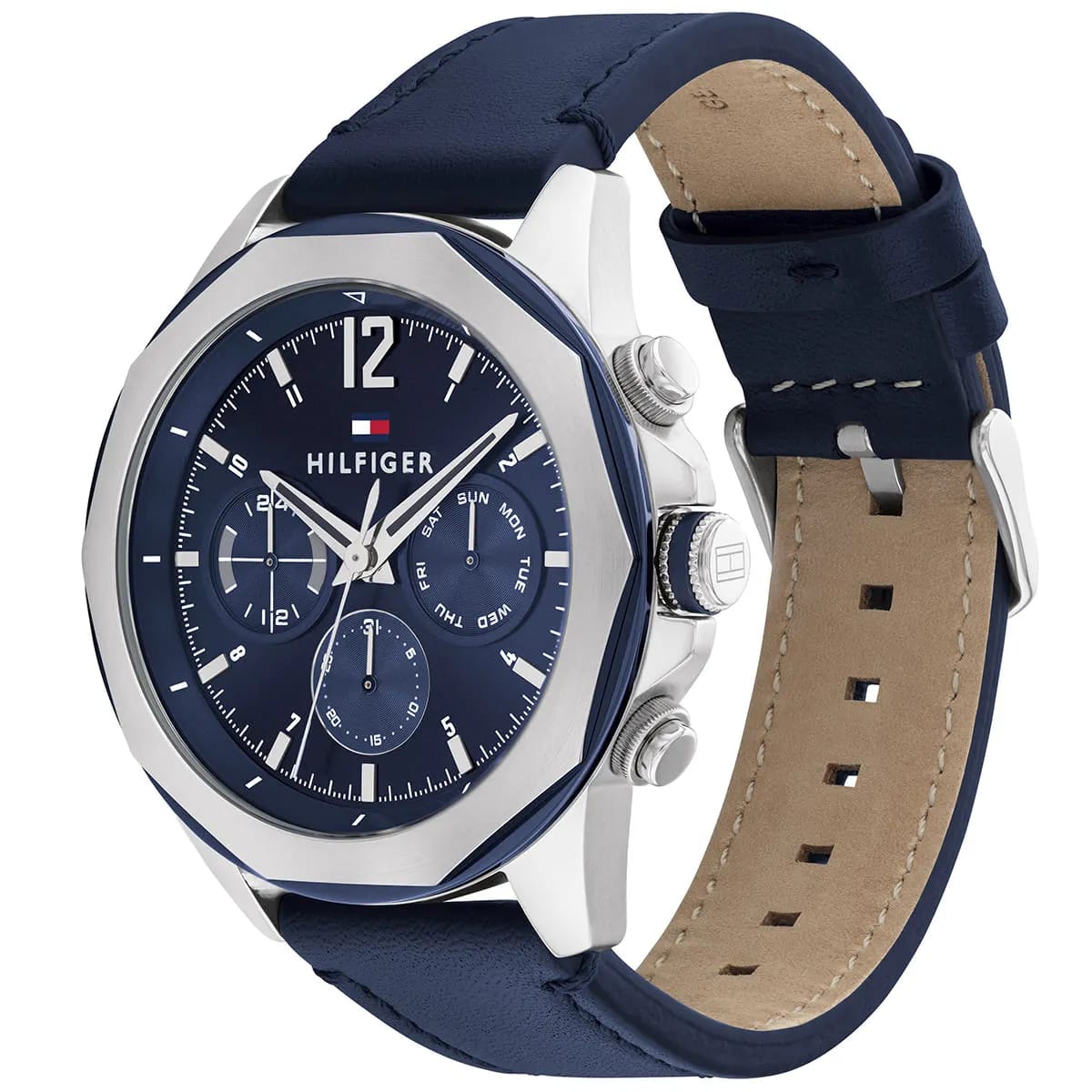 Tommy Hilfiger Men's Multi-Function Watch – Model 1792063 – Blue Leather Strap - Luxury Hub Store