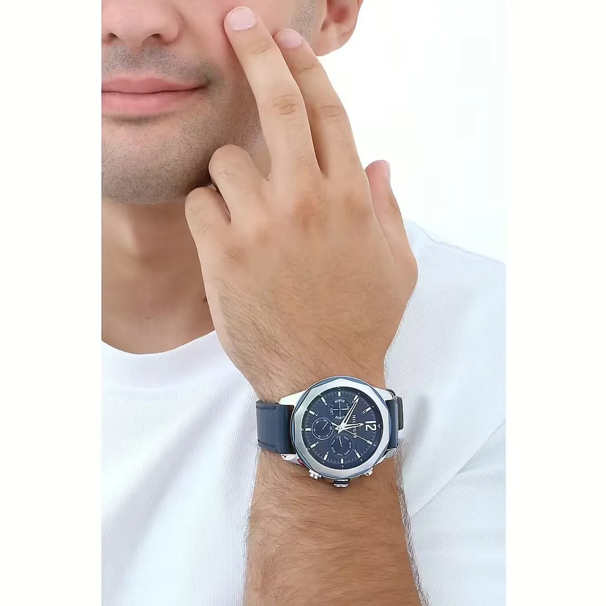 Tommy Hilfiger Men's Multi-Function Watch – Model 1792063 – Blue Leather Strap - Luxury Hub Store
