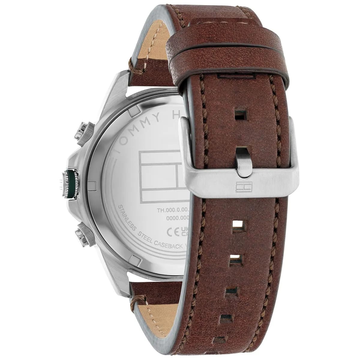 Tommy Hilfiger Men's Multi-Function Watch – Model 1792064 – Green Dial – Brown Leather Strap - Luxury Hub Store